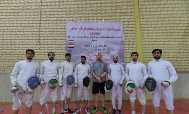 حضور ورزشکار زنجانی در اردوی مشترک تیم‌های ملی شمشیربازی ایران و عراق در سرعین