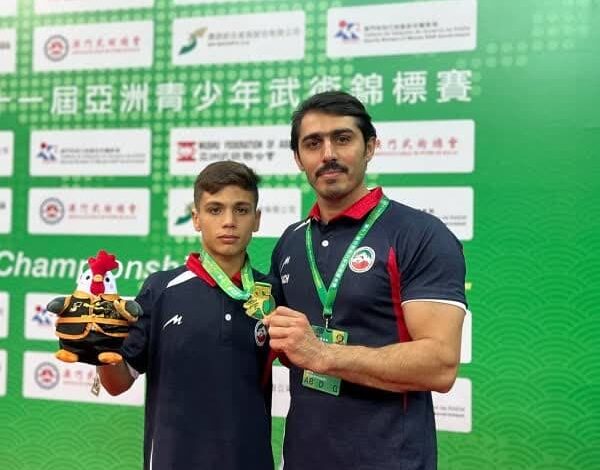 کسب مدال طلای مسابقات ووشو قهرمانی جوانان آسیا توسط ورزشکار زنجانی