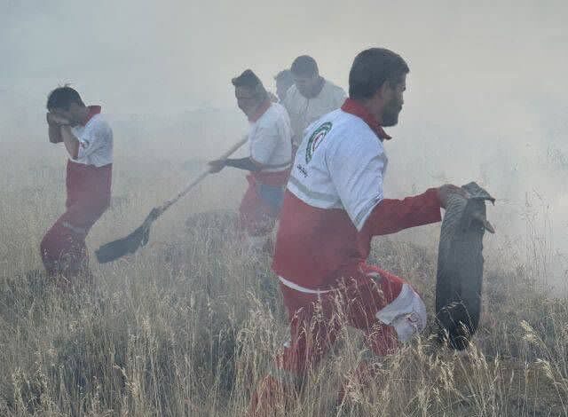 آتش جنگل های سلطانیه امدادگران را به صحنه حادثه کشاند