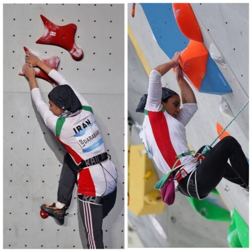 حضور سنگنوردان زنجانی در مسابقات کسب سهمیه المپیک